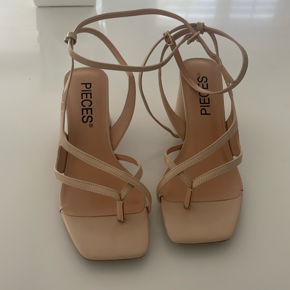 Strappy Nude Sandals - NEW